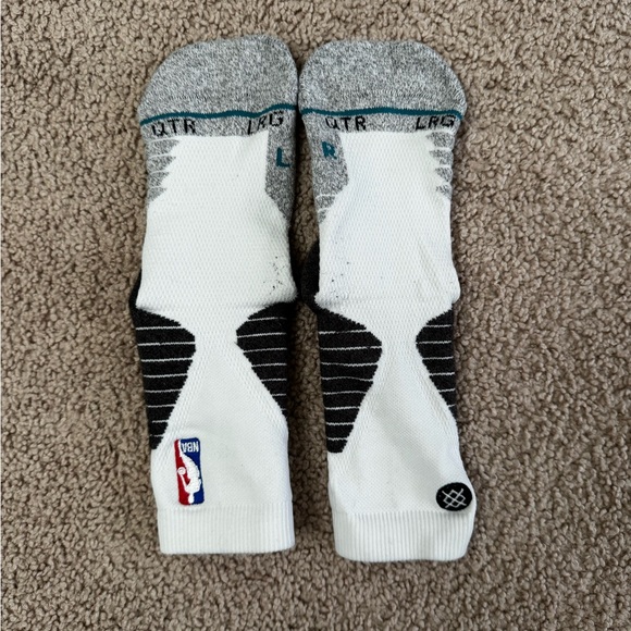 Stance 359 NBA Fusion Men's Basketball Quarter White Socks, Large, 8-12 - Picture 1 of 2